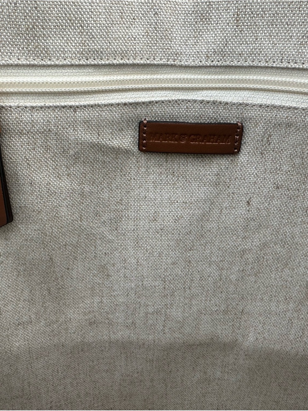 Mark & Graham Large Leather Weekender Travel Tote - Picture 4 of 5